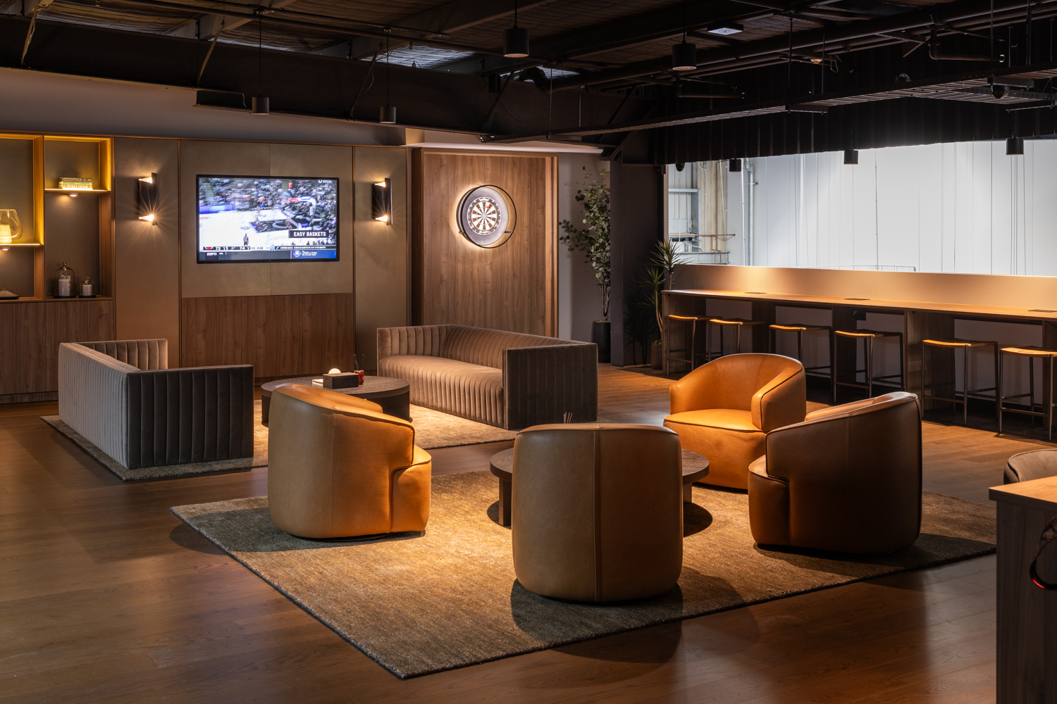 Armchairs and lounge seating in The Reserve