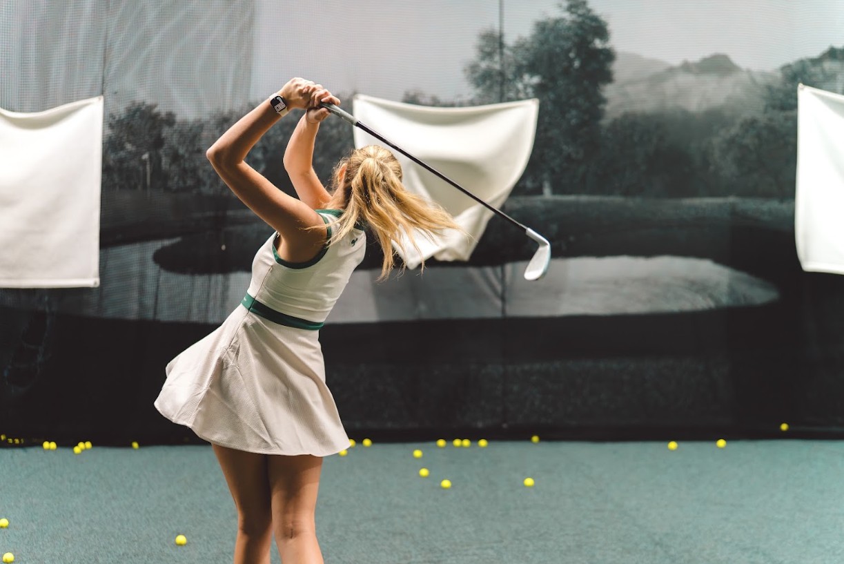 Issi on the GolfSpace driving range