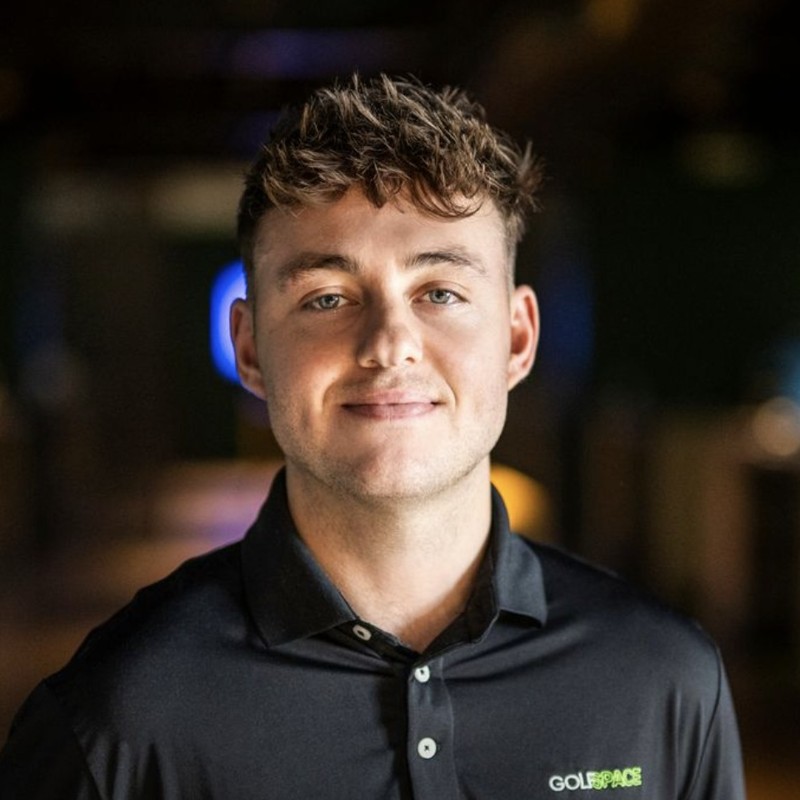 Owen O'Loughlin, Lead PGA Professional, in a GolfSpace polo
